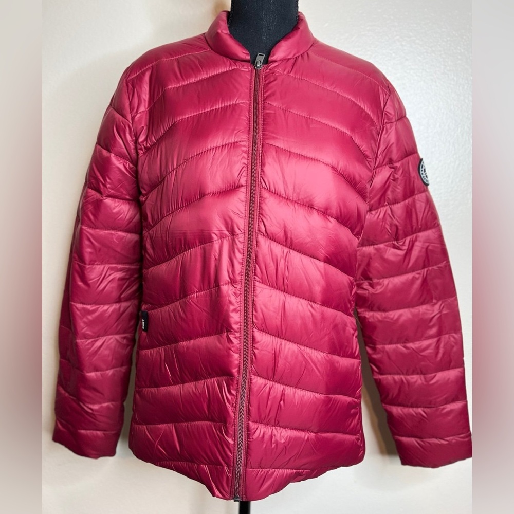 Roxy Women's Coast Road Zip-Up Packable Puffer Jacket Tibetan Red Size M